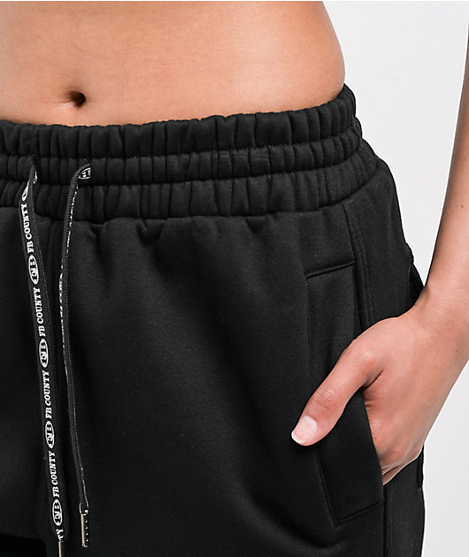 FB County Black Cargo Sweatpants