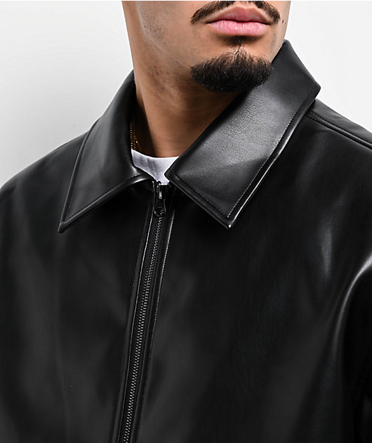 FB County Black Leather Jacket | Zumiez