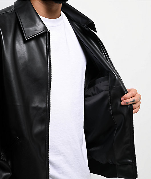 FB County Black Leather Jacket | Zumiez