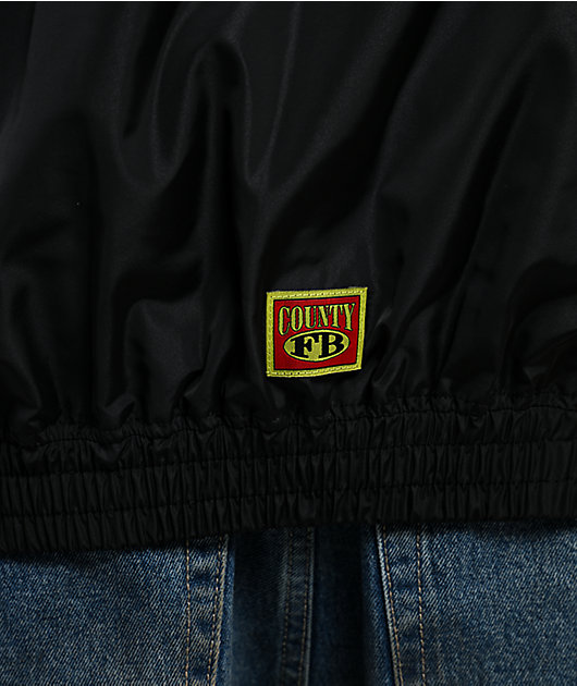 FB County Black Pullover Windbreaker