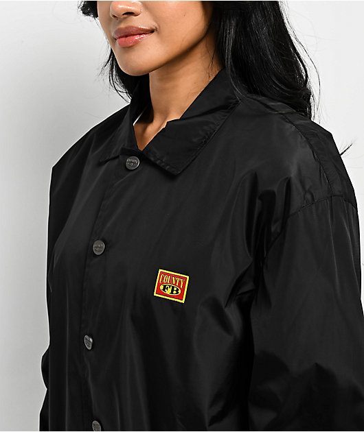 Black button clearance up windbreaker