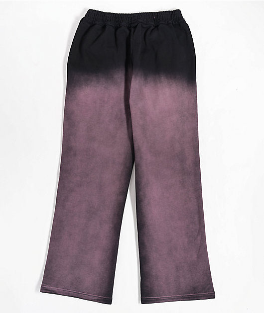 FB County Bleach Dye Black & Pink Sweatpants