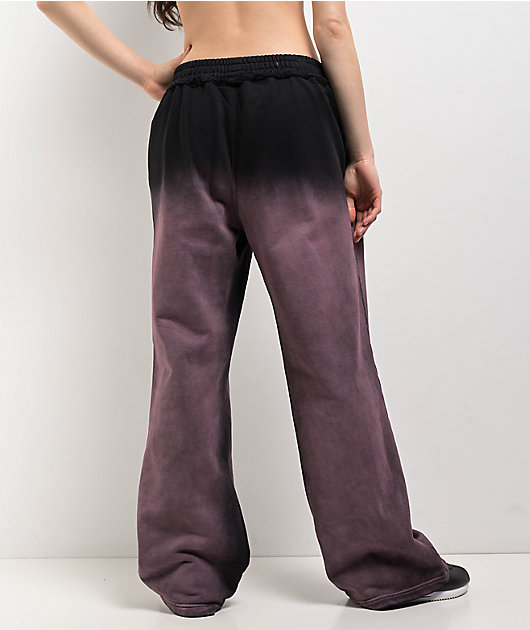 FB County Bleach Dye Black & Pink Sweatpants