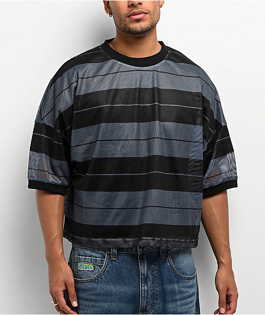 【レア】FB County アメリカンフットボールシャツ XXL FB County Charlie Brown Black Boxy Crop Football Jersey | Zumiez