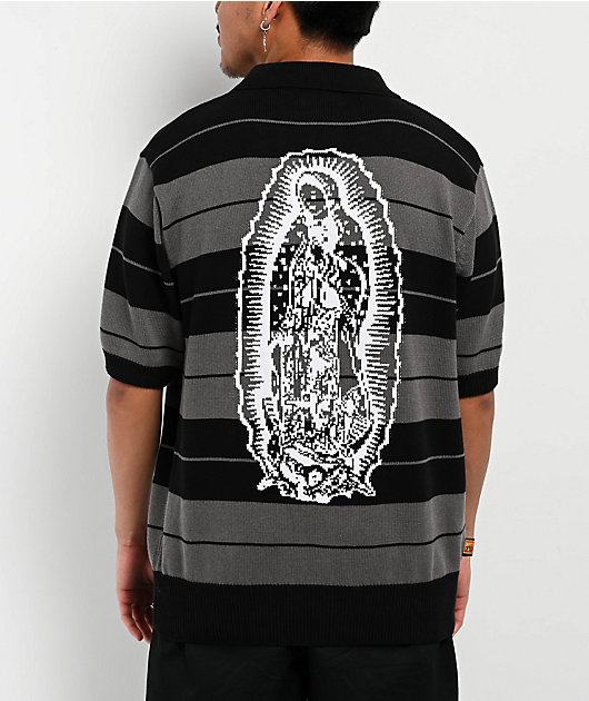 FB County Charlie Brown Mary Black & Grey Polo Shirt | Zumiez