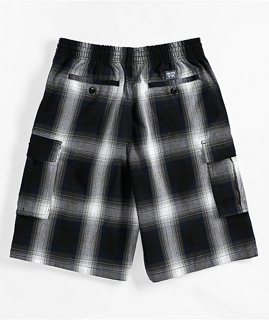 FB County Checker Blue Cargo Shorts | Zumiez