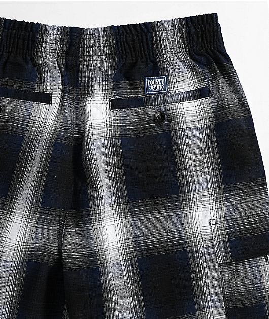 FB County Checker Blue Cargo Shorts