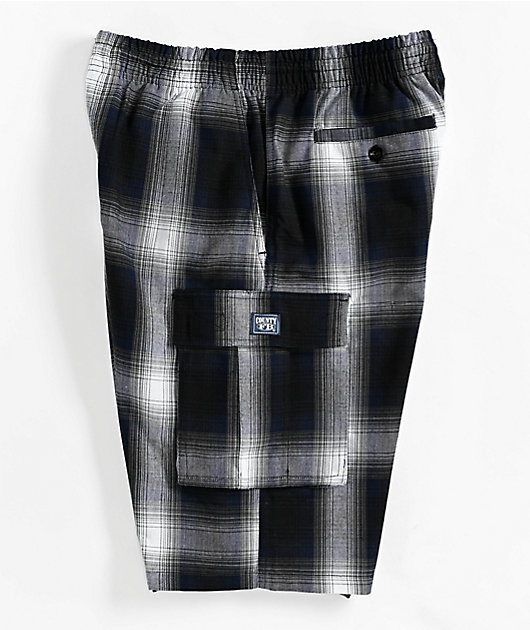 FB County Checker Blue Cargo Shorts | Zumiez