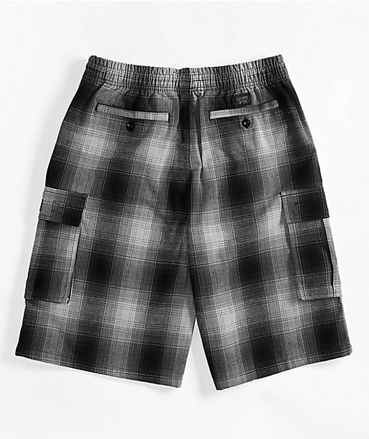 FB County Checker Grey Cargo Shorts | Zumiez