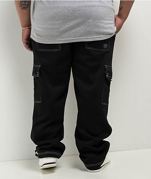 FB County Contrast Black Cargo Sweatpants | Zumiez