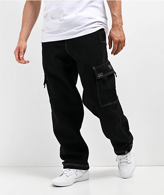 FB County Contrast Black Cargo Sweatpants | Zumiez