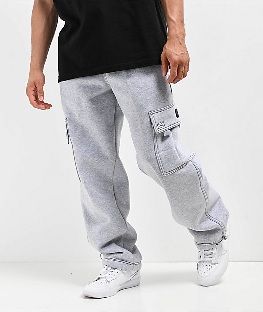 FB County Contrast Grey Cargo Sweatpants | Zumiez