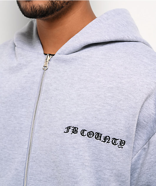 FB County Grey Plaid Reversible Zip Hoodie | Zumiez