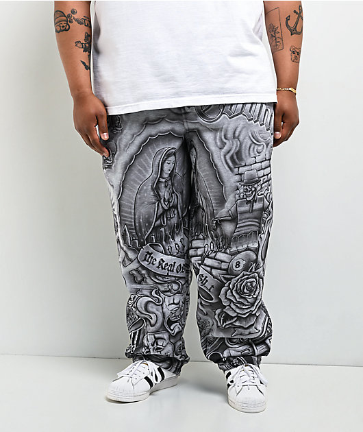 FB County Inked Up Grey Baggy Sweatpants