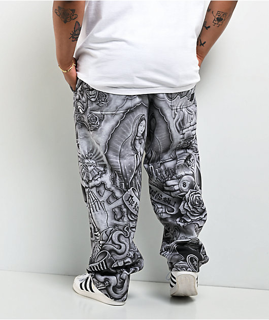 FB County Inked Up Grey Baggy Sweatpants