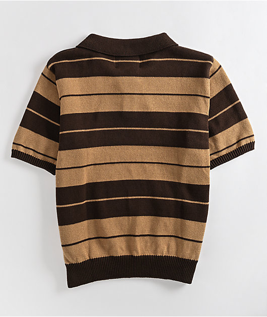 FB County Kids Charlie Brown Tan & Brown Polo Shirt