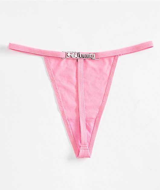 FB County Logo Pink Thong Underwear