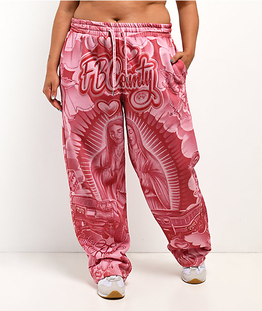 FB County Mi Amor Rhinestone Pink Sweatpants