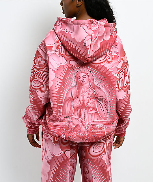 FB County Mi Amor Rhinestone Pink Zip Hoodie