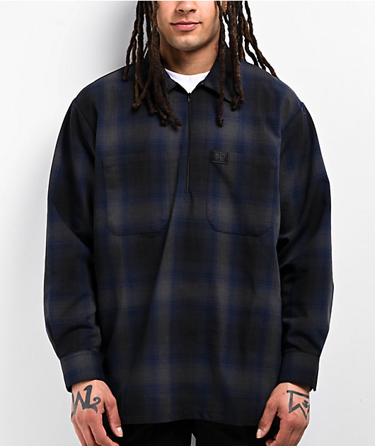 FB County ブラック シャツ XL FB County Short Sleeve Zip Shirt
