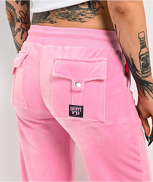 US Women Velvet Track Long Pants Warm Casual Pockets Trouser