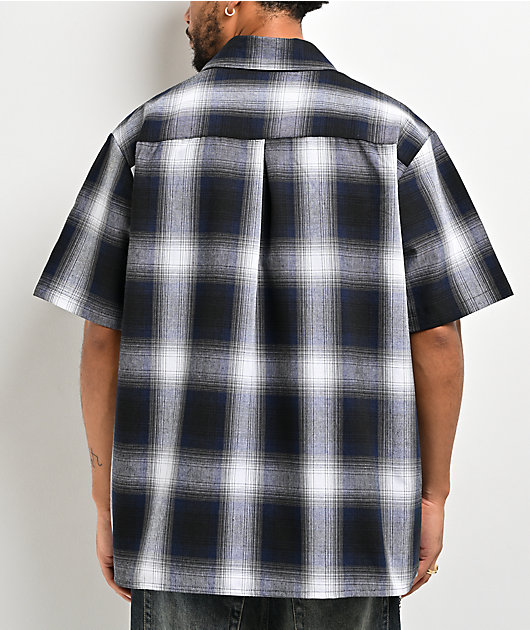 FB County Plaid Navy & White Button Up Shirt