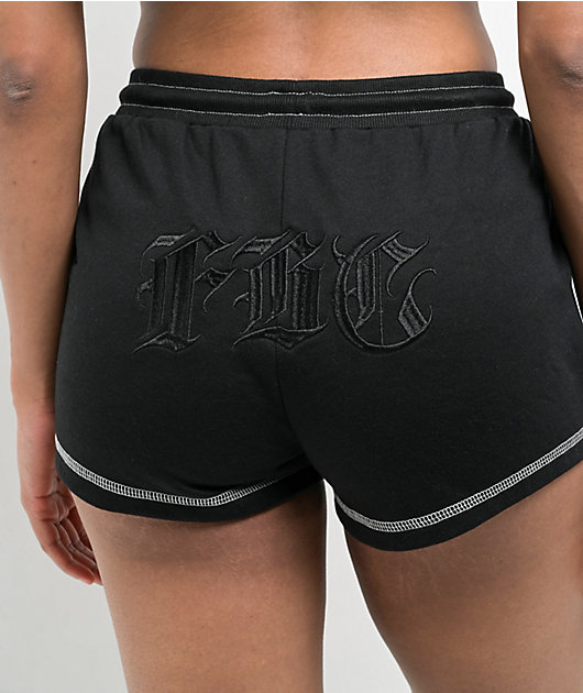 FB County Pop Stitch Black Sweat Shorts