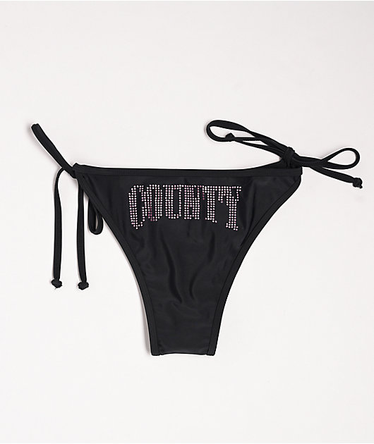 FB County Rhinestone Black Bikini Bottom