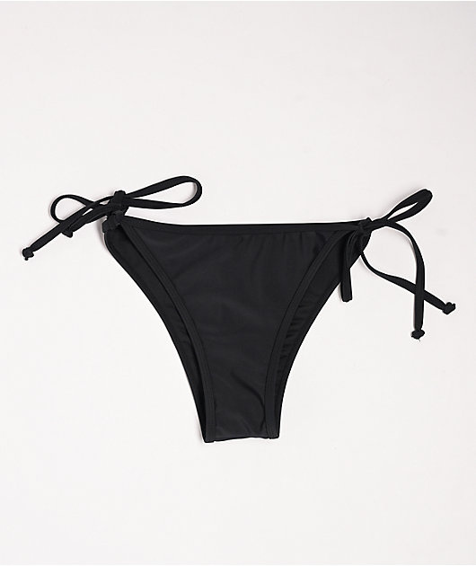 ◆ROCKCAKE◆ Pureline Logo Bikini Bottom Black FB County Rhinestone Black Bikini Bottom | Zumiez