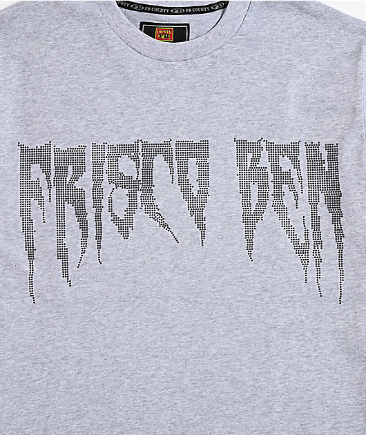 FB County Rhinestone Heavyweight Grey T-Shirt | Zumiez