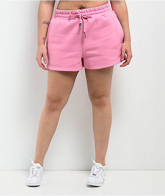 FB County Rhinestone Pink Sweat Shorts | Zumiez