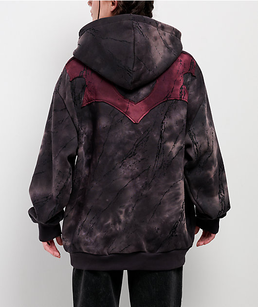 FB County Rhinestone Skull Black Wash Hoodie