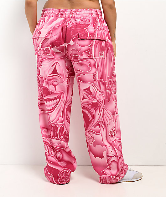 FB County Smile Now Cry Later Pink Sweatpants