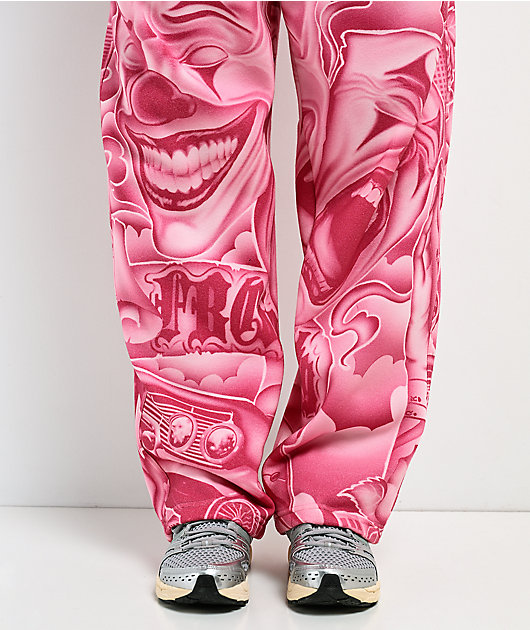 FB County Smile Now Cry Later Pink Sweatpants