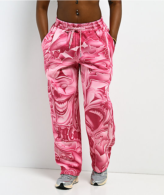 FB County Smile Now Cry Later Pink Sweatpants