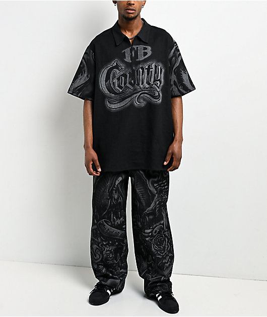 FB County Tatted Black Quarter Zip Shirt