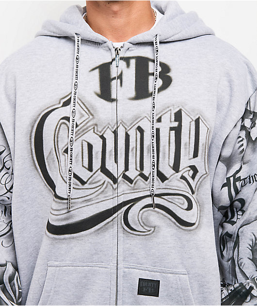FB County Tatted Up Grey Zip Hoodie