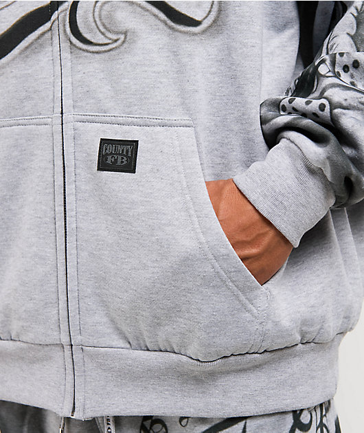 FB County Tatted Up Grey Zip Hoodie
