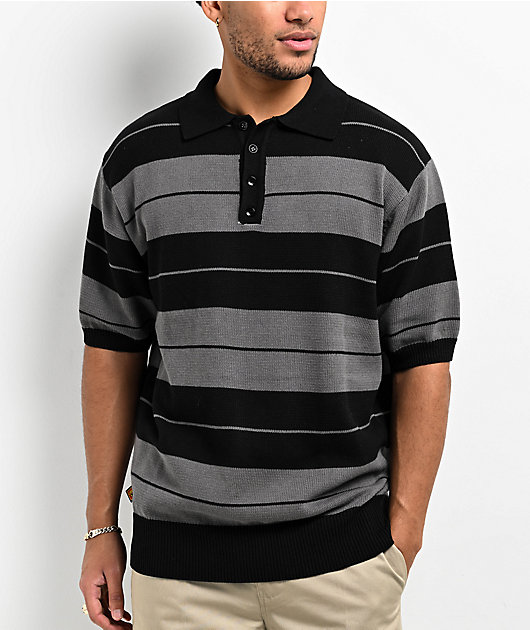 FB County Trilogy Charlie Brown Black & Grey Polo Shirt | Zumiez