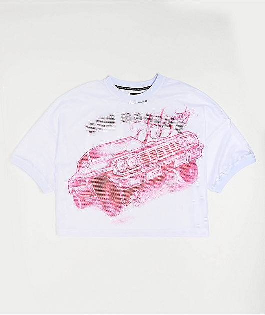 FB County White Boxy Crop Football Jersey