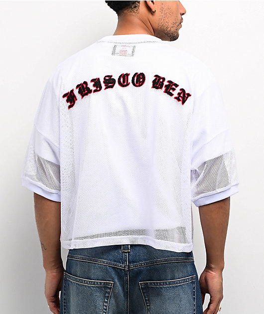 FB County White Boxy Crop Football Jersey