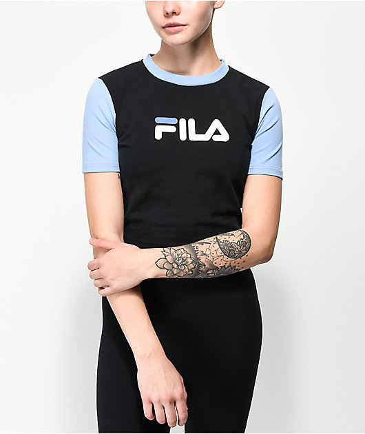 FILA Anna Black Vista Crop T-Shirt