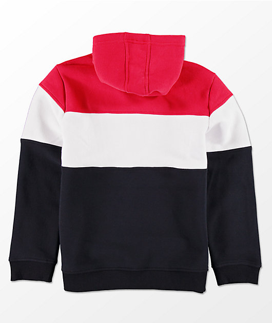 fila red blue white hoodie