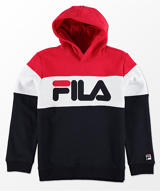 Fila red white blue hoodie outlet