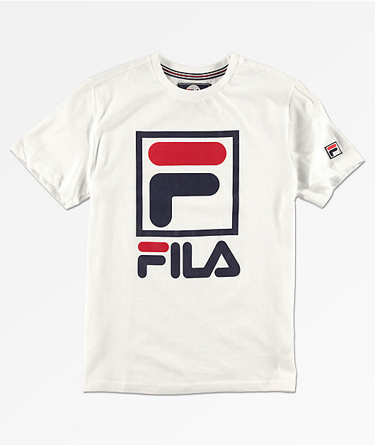 fila white t shirt with logo
