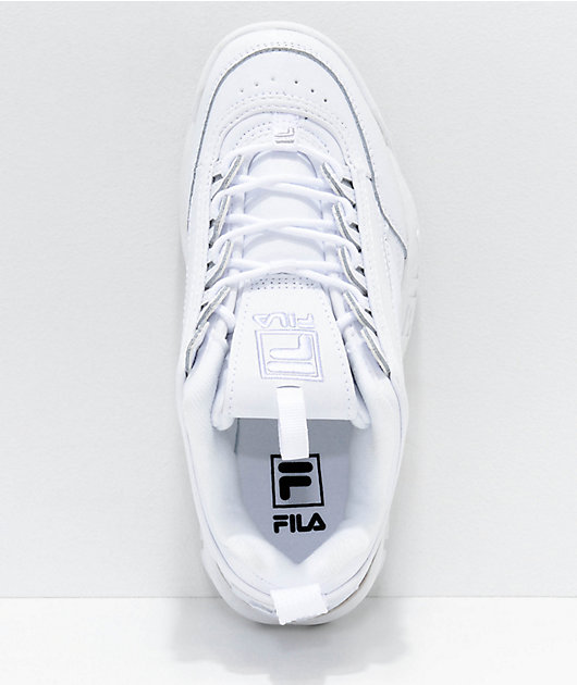 fila white disruptor ii premium trainers