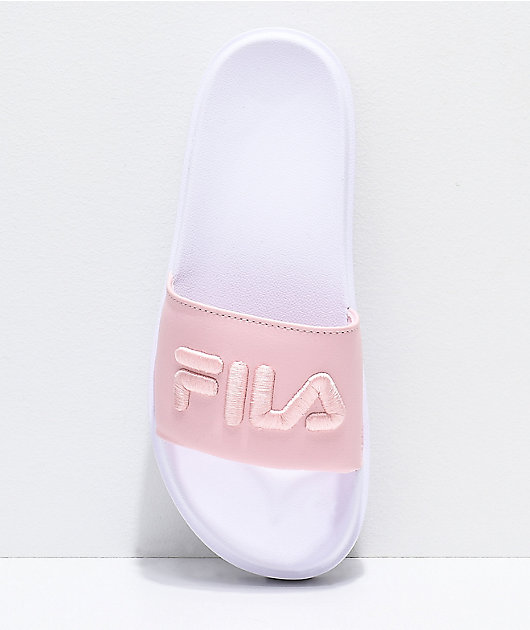 FILA Bold Pink White Slide Sandals