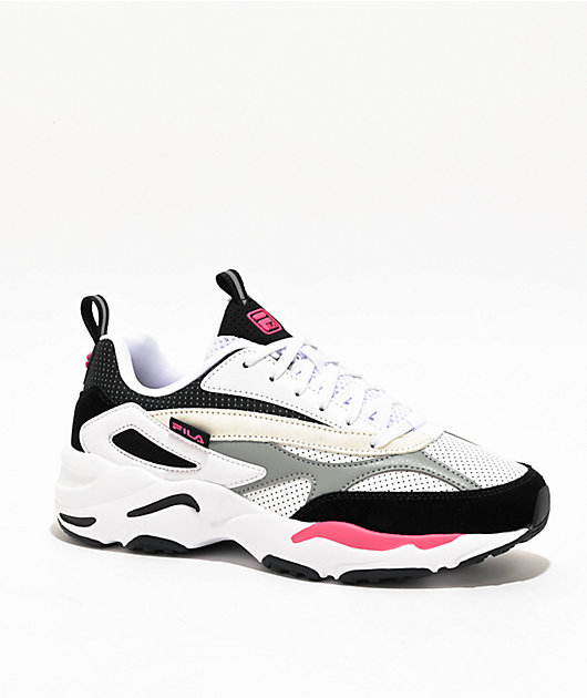 Neon pink fila shoes hotsell