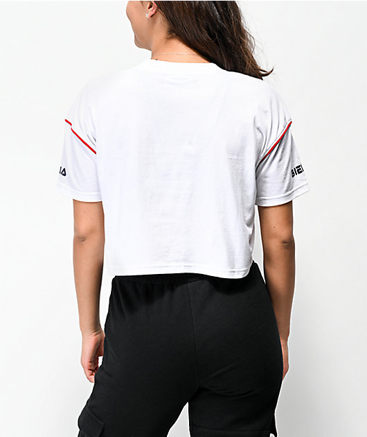 fila crop top white