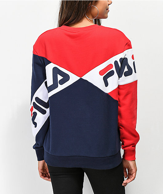 fila red white and blue sweatshirt
